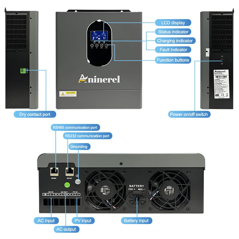 4.2KW 110V Hybrid Off Grid Solar Inverter with 120A MPPT