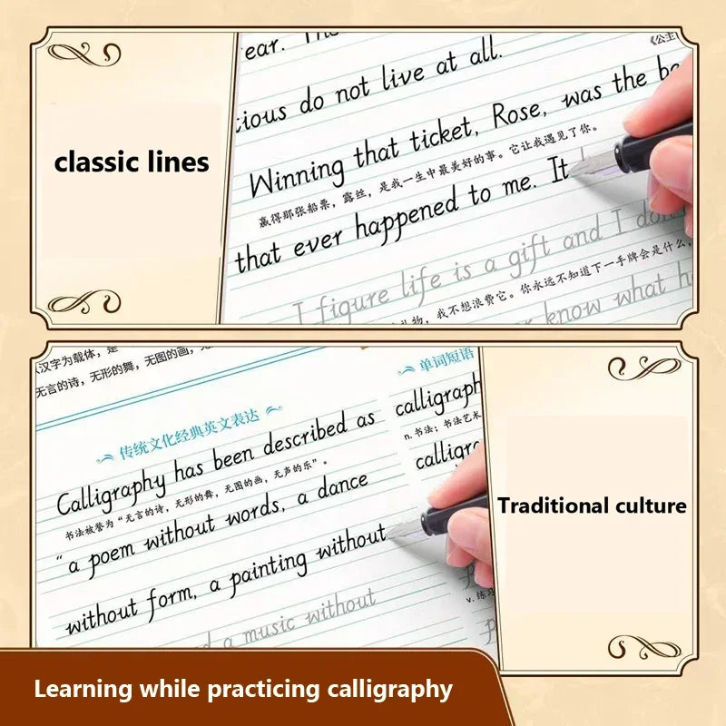 Italic English Calligraphy Practice Copybook