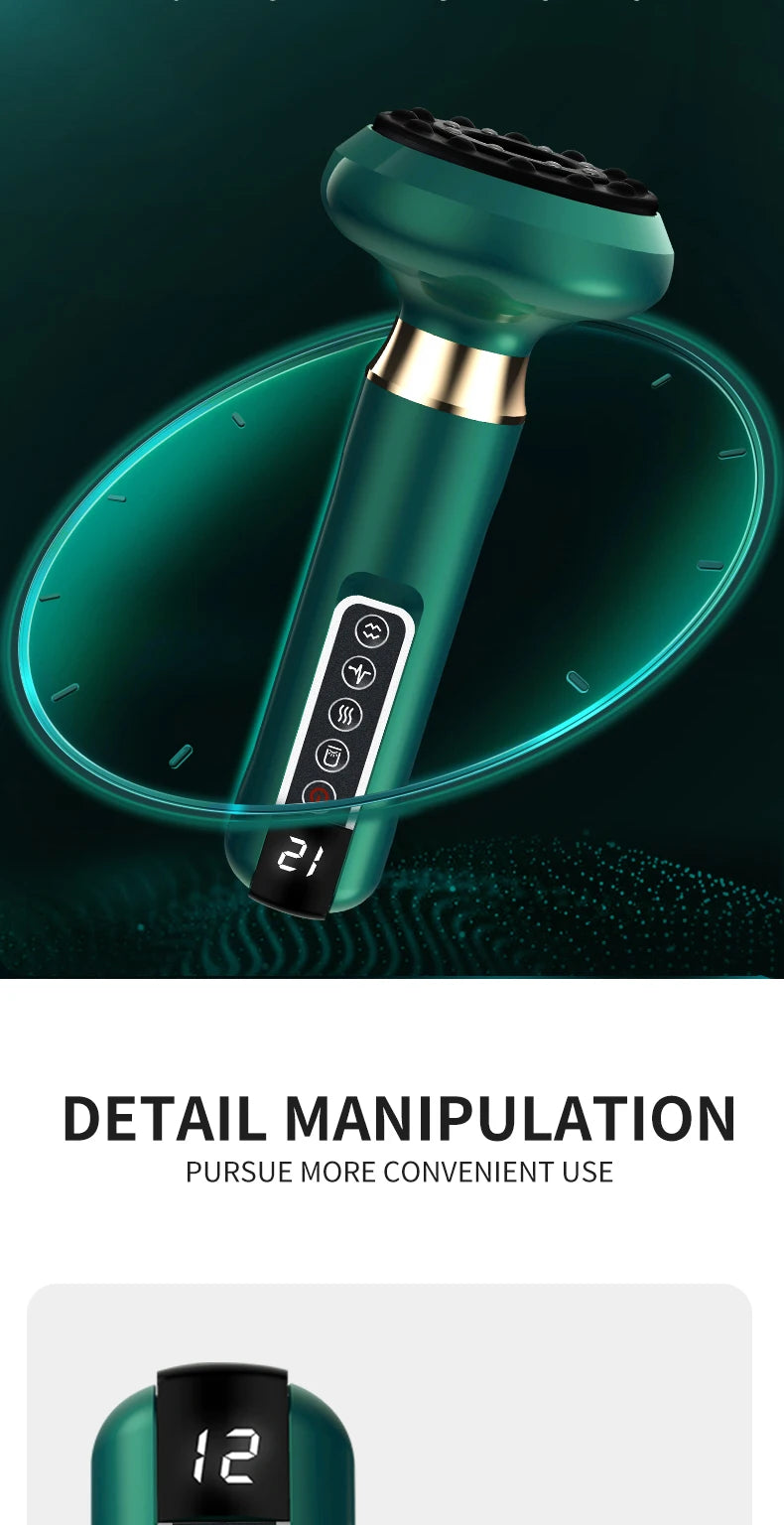 Tricolor Electric Massager GuaSha Vacuum Slimming Device