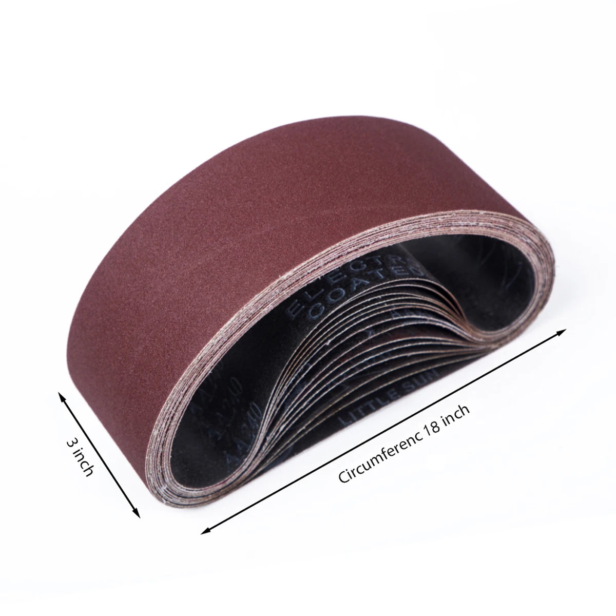 Nastri abrasivi 75 × 457 mm, confezione da 15 con grane assortite