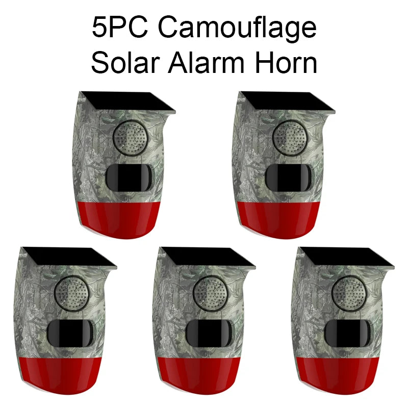Solar Motion Sensor Alarm with 120dB Siren