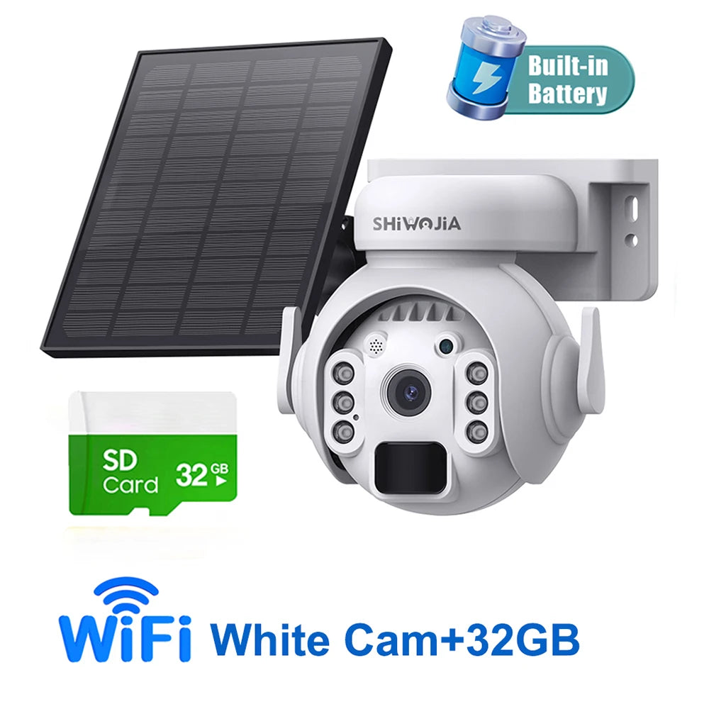 Solar Battery PTZ Camera - Wi-Fi or 4G Options