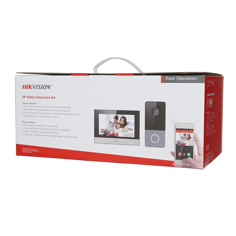 HIKVISION DS-KIS603-P(C) Multi-language 802.3af POE Video intercom KIT,include DS-KV6113-WPE1(C) & DS-KH6320-WTE1 & Power supply hikvision