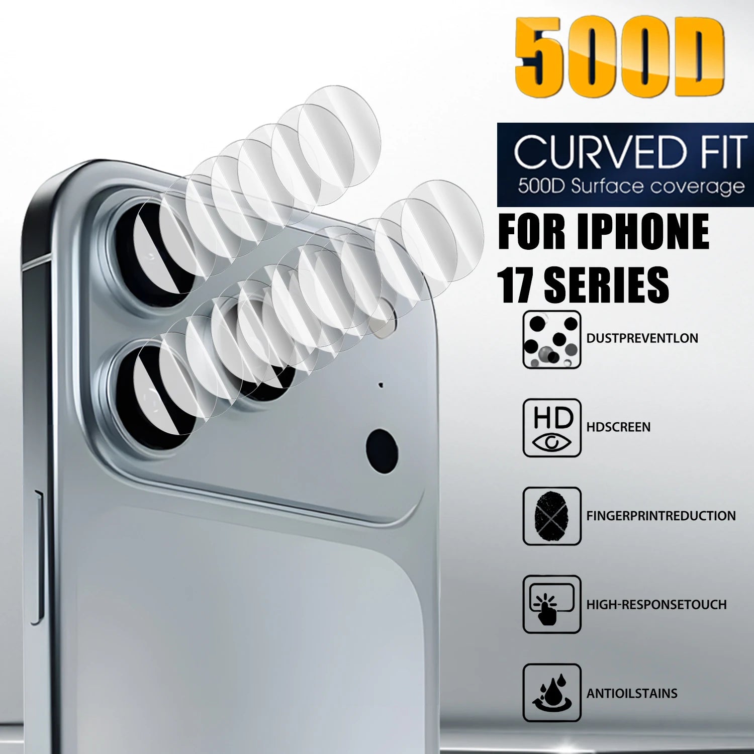 iPhone 17 Series Camera Lens Protector Full Coverage HD Clear Film