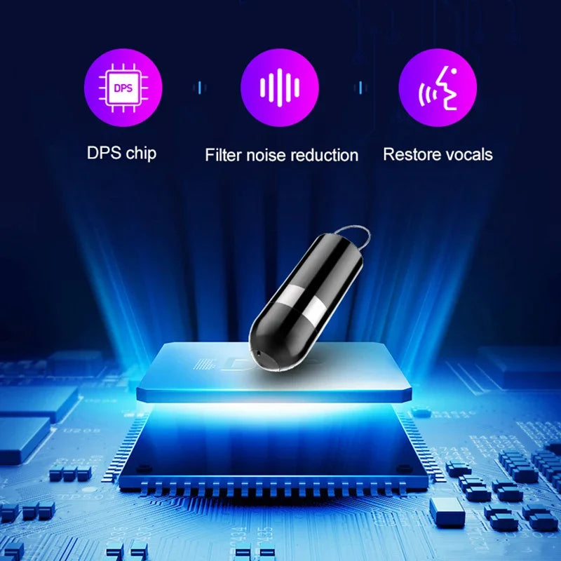 Mini Voice Activated Recorder Digital Audio Recording Keychain Device Wearable Sound Professional Micro Dictaphone STTWUNAKE 