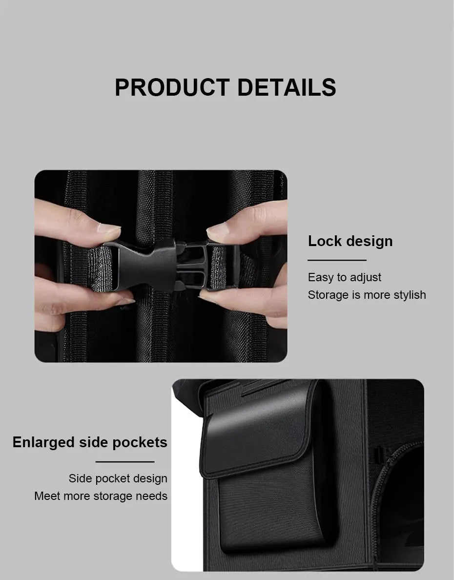 SEAMETAL Foldable Trunk Storage Box Waterproof Oxford Cloth 110L Large-Capacity Car Organizer for Camping/Fishing Easy to Carry