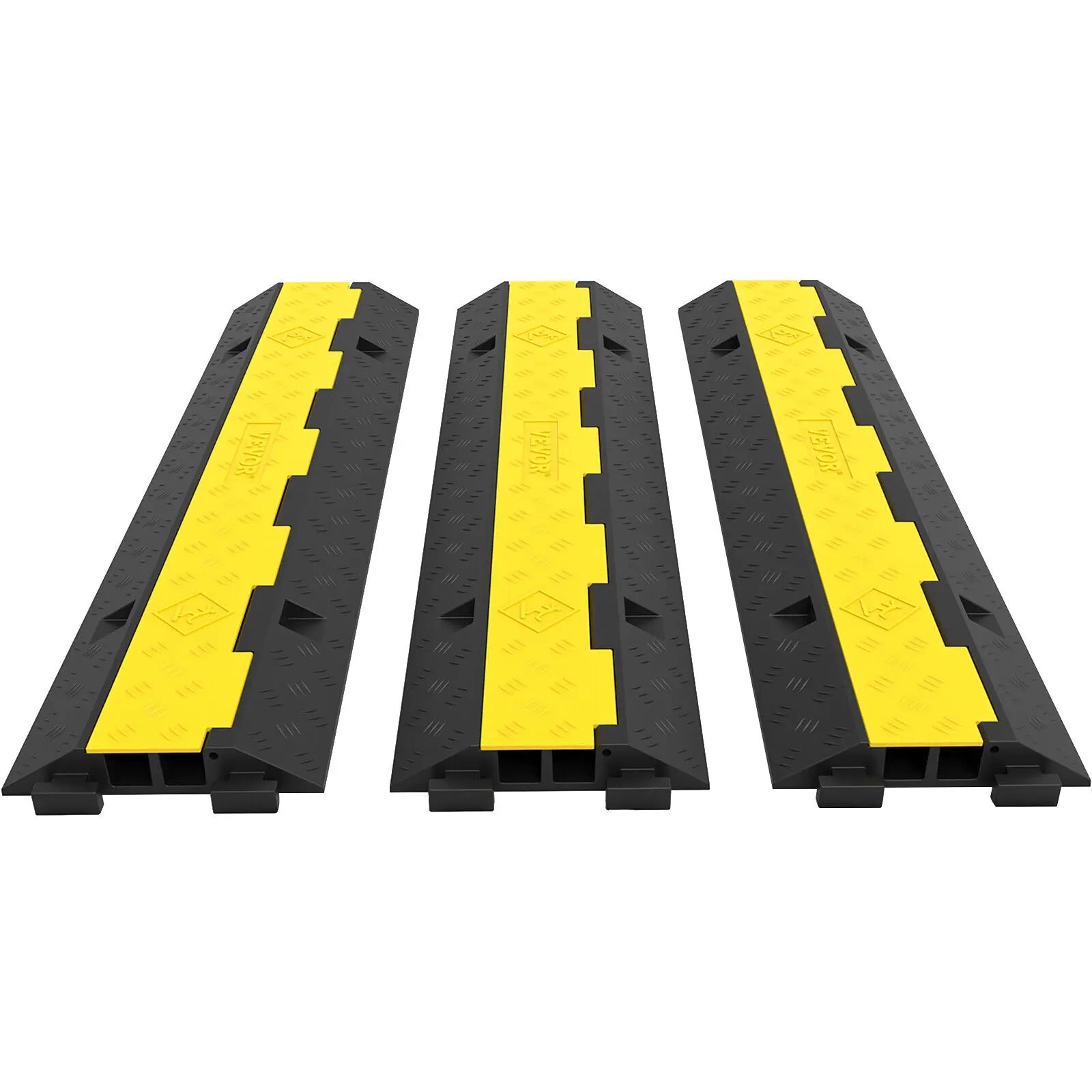 Heavy Duty Cable Protector Ramp 2-Channel 11000 lbs Capacity