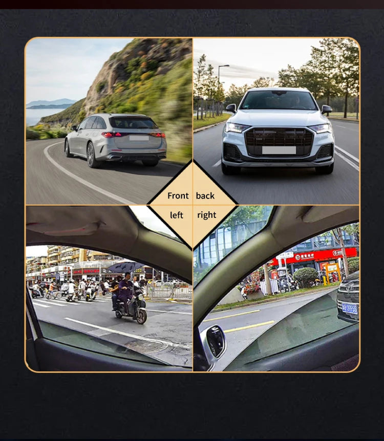 1080P 4-Channel Dash Cam with Night Vision & Loop Recording