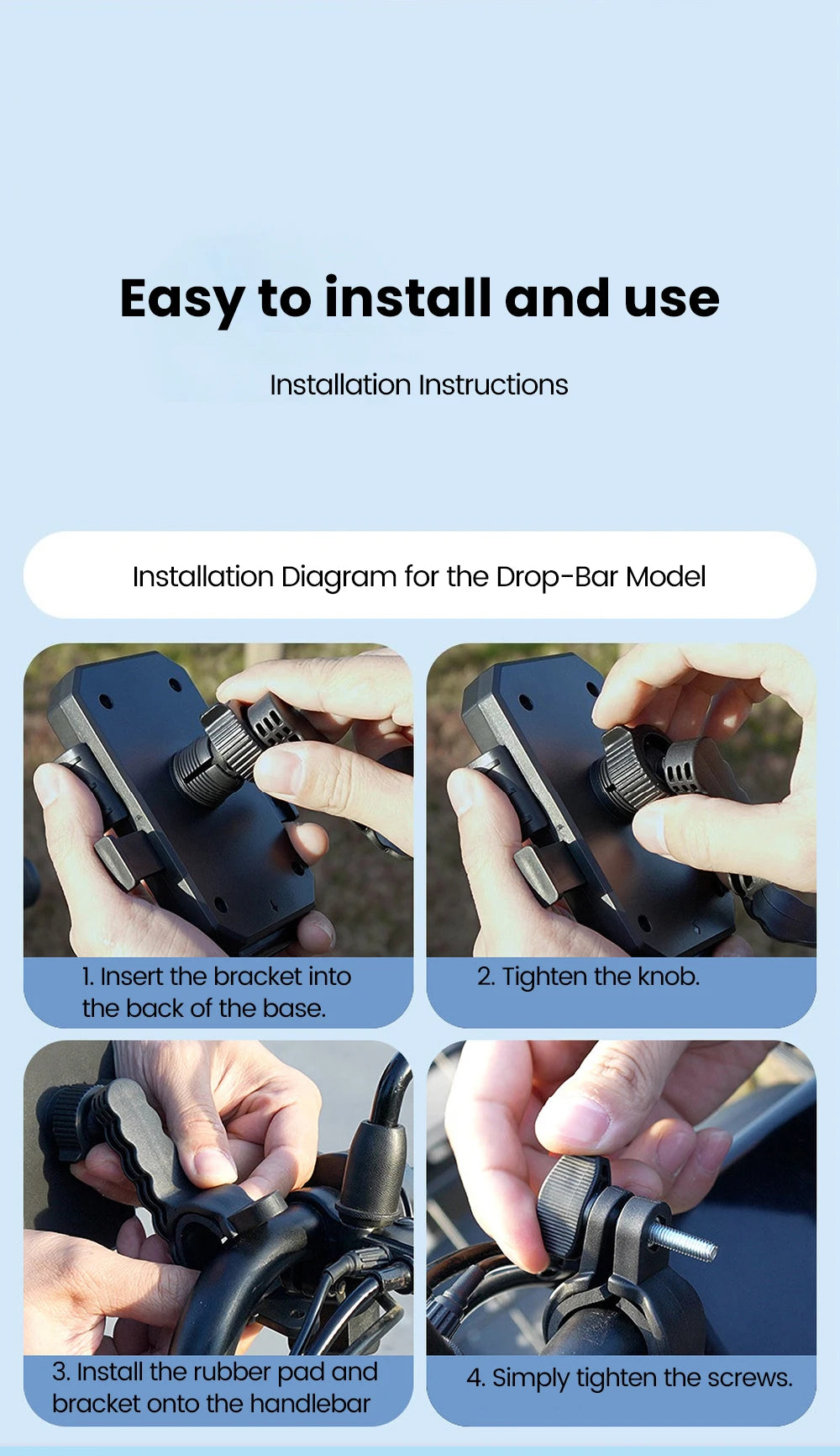 Držalo za telefon za krmilo motocikla
