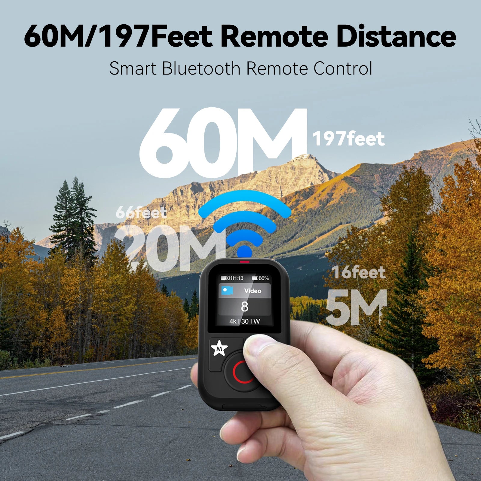 Telesin Su Geçirmez Bluetooth Uzaktan Kumanda GoPro Kameralar için