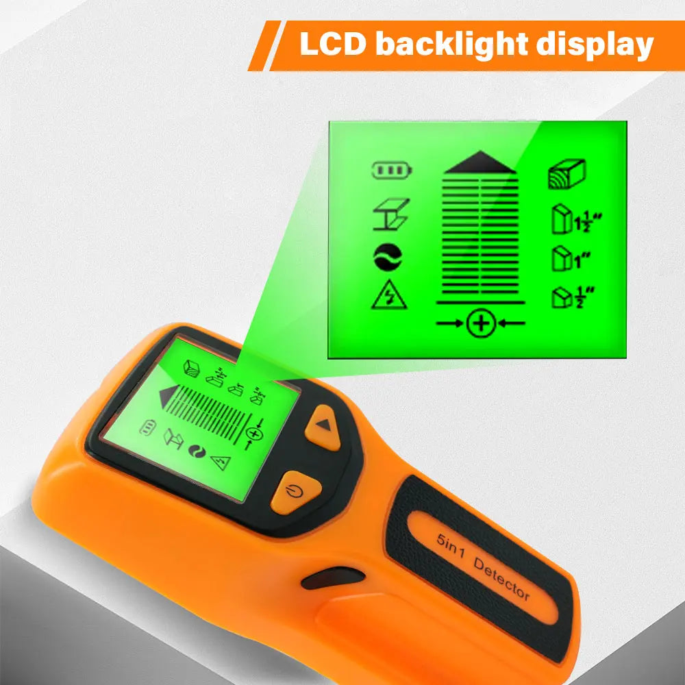 Backlit Five-in-One Wall Stud Finder