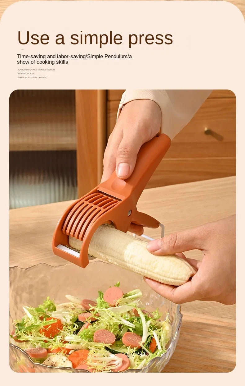 HooFun Kitchen Tools Stainless Steel Vegetable and Fruit Slicer Multi Functional Salad Slicer Kitchen Accessories 