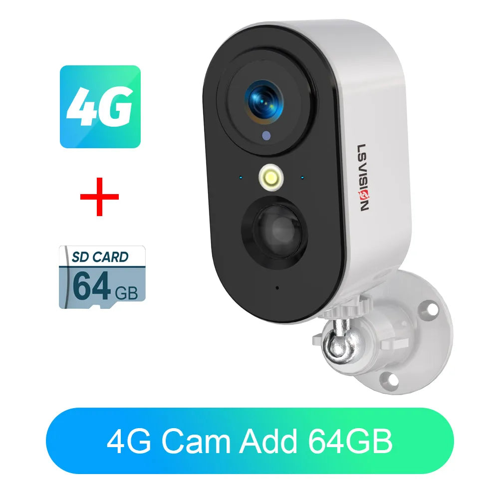 Bezprzewodowa kamera PTZ 4G 4MP do monitoringu zewnętrznego na baterię