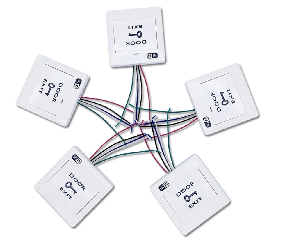 Support Tuya App WIFI Exit Switch Surface Mounted Intelligent Life Access Control System Control 4-Wire Switch