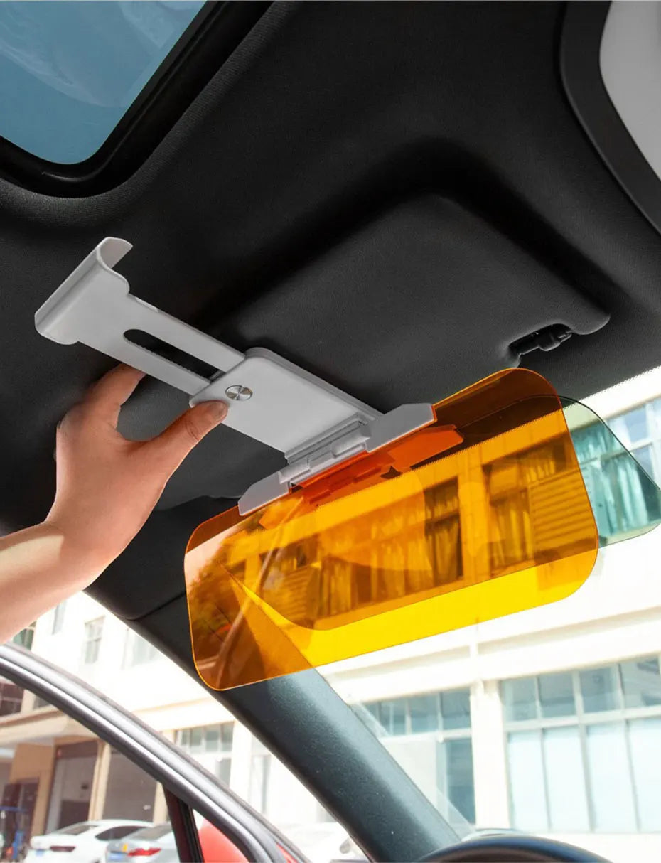 SEAMETAL Windshield Polarized Sunshade 2 in 1 Sun Visor Anti Glare Sun Shade HD Night Vision Goggles UV Blocking Sunglasses