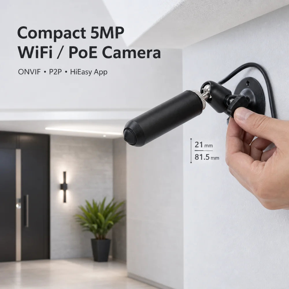 5MP HD Mini POE IP Camera with Motion Detection and ONVIF