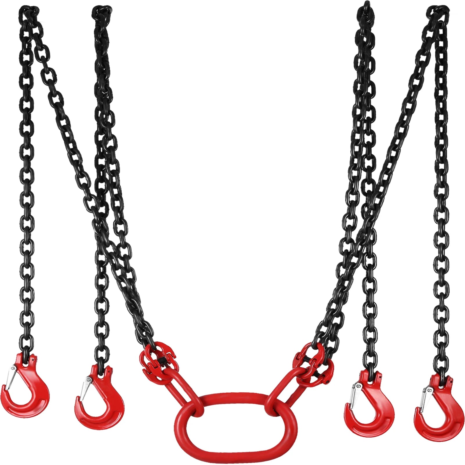 SuceeBuy Chaine d’arrimage de levage Sangles de levage 5 t 1,5 m 3 m 4 m X 5/16 pouce Durable avec 4 brins  crochets de grade et ajusteur Acier allié G80