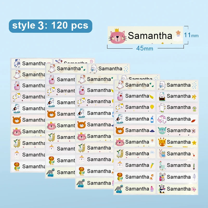 Personalized Name Labels – Style and Pack Options