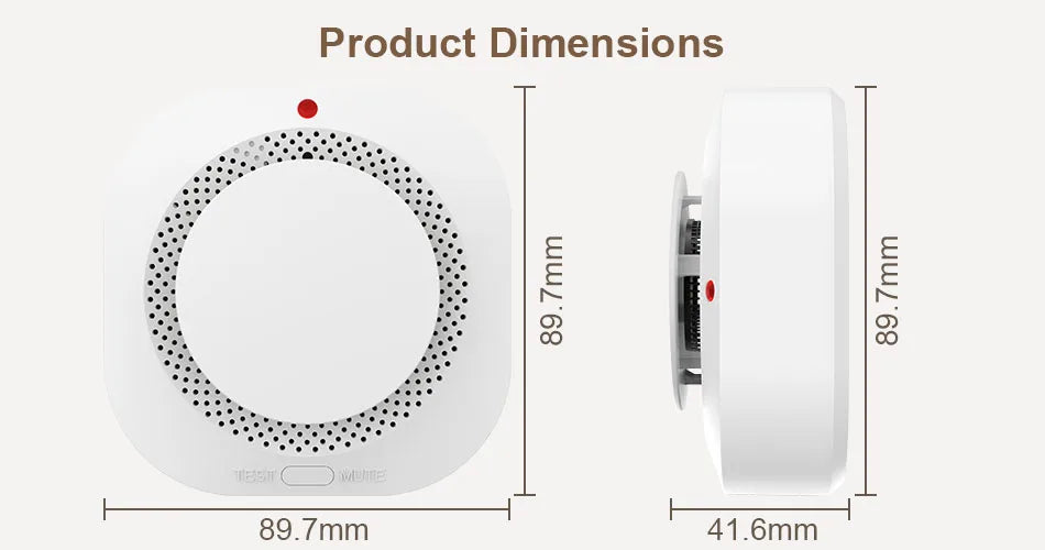 Independent Smoke Sensor Detector Fire Alarm System for Home Office Security Smoke Alarm Fire Protection