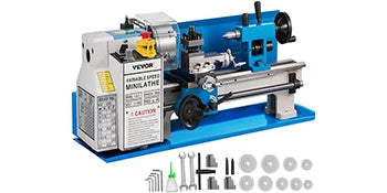 Mini metalinė tekinimo staklė su kintamu greičiu 550W–1100W, įvairių dydžių
