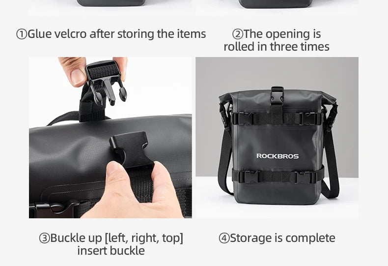 Motorcycle Saddle Bag 5L Waterproof Crash Bar Storage Pack