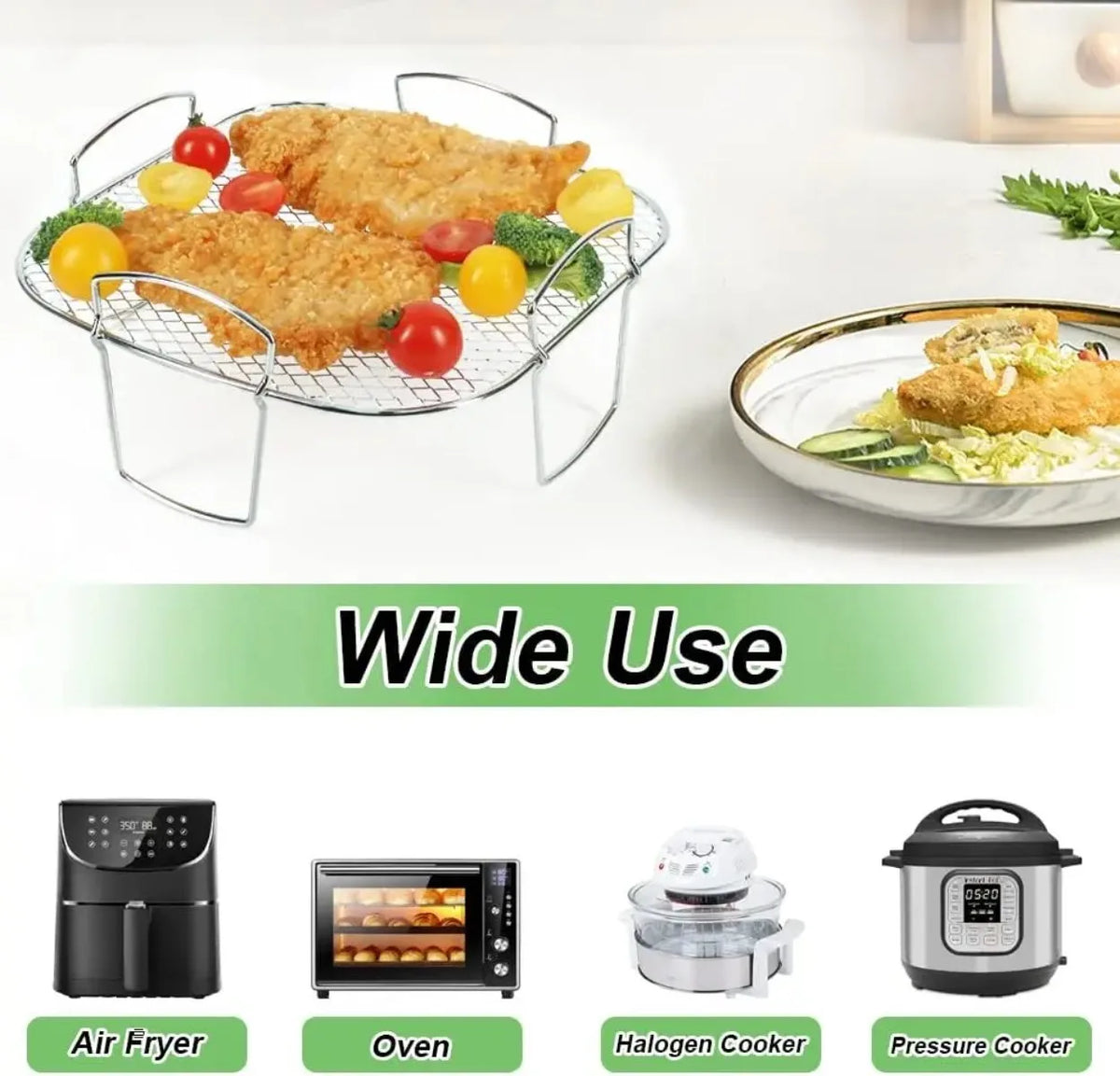 Panier de cuisson en acier et grille vapeur