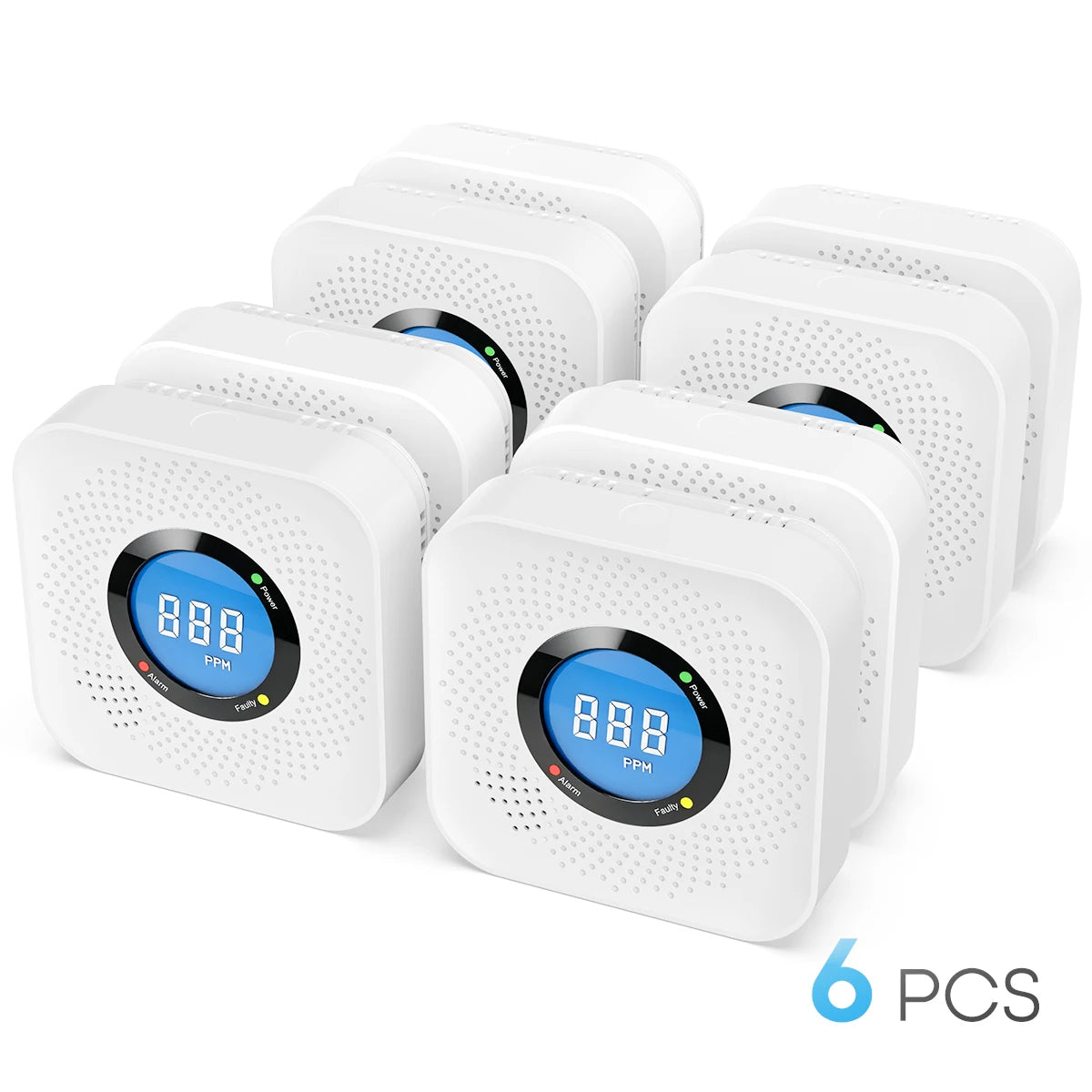 Carbon Monoxide Alarm Sensor with LCD Display, 85dB
