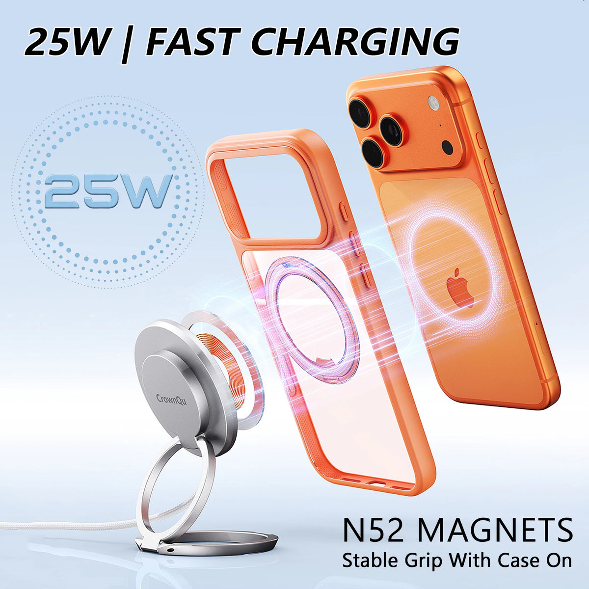 Wireless Charger Charging Station 25W Qi2.2 Fast Charge Compatible with iPhone 18/17/16 Pro Max Huawei Xiaomi and iPad airpods