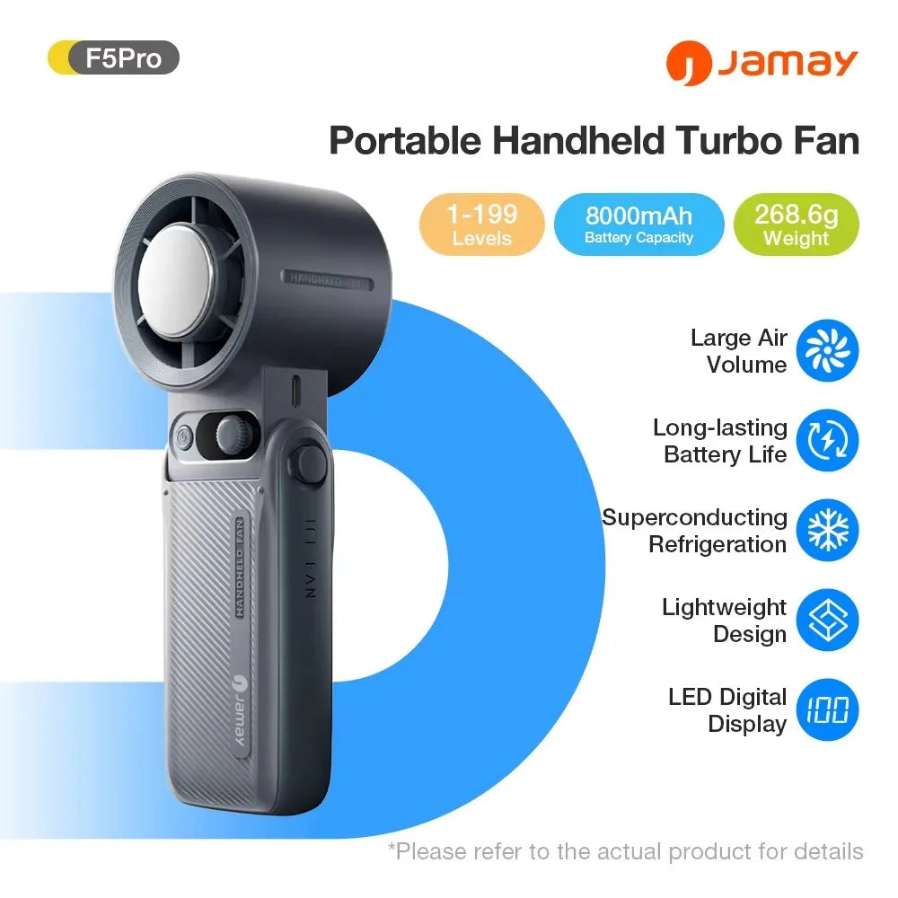 F5PRO Portable Fan with Digital Display