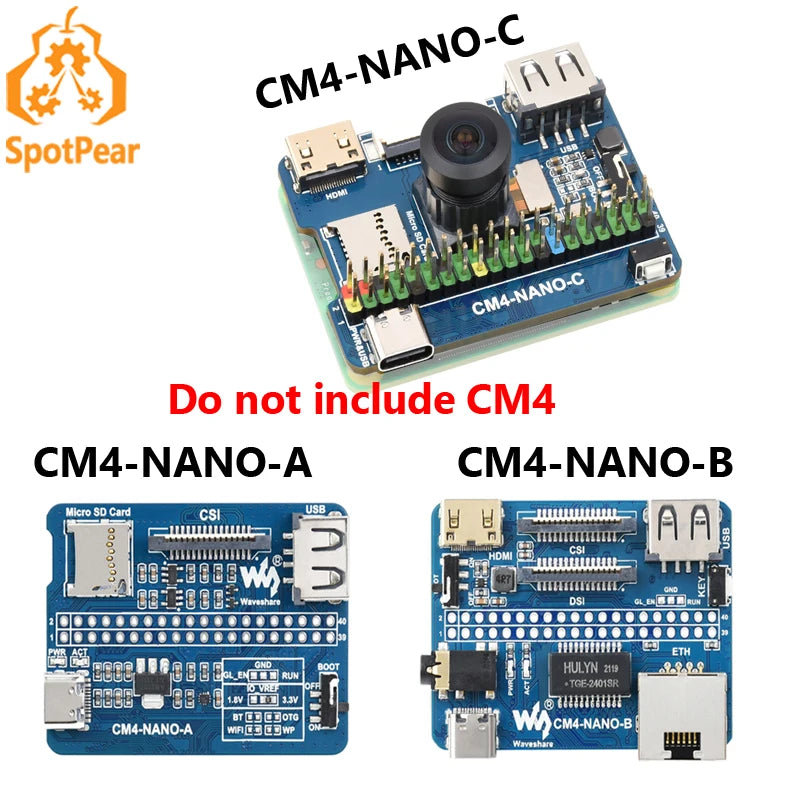 CM4 Nano Base Board - A, B or C Options