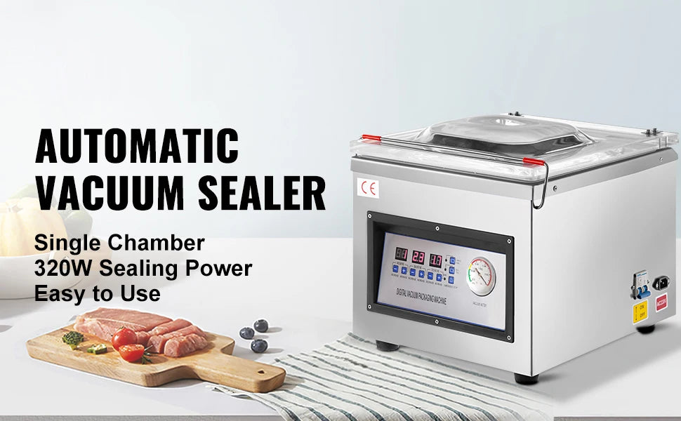 DZ-260C Chamber Vacuum Sealer 31cm Digital Food Packing Machine