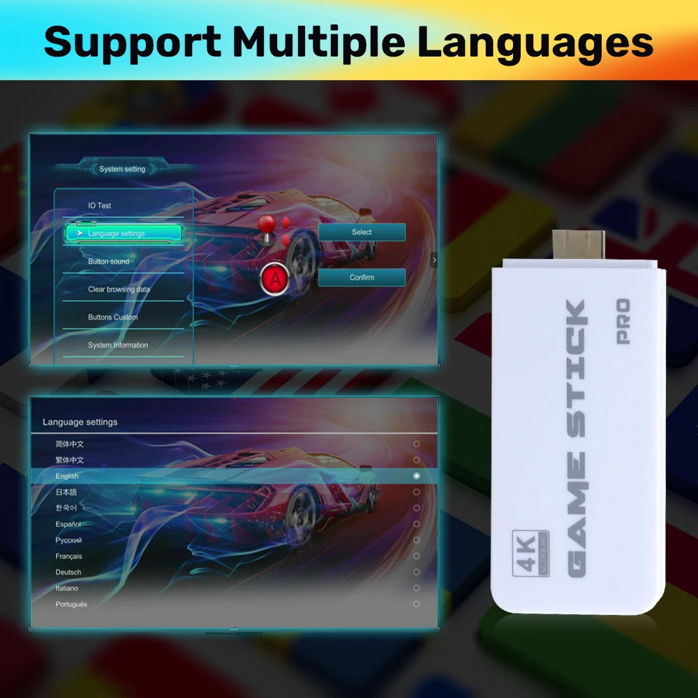 M15 Game Stick Mini TV Handheld Game Console with 64GB and Retro Games