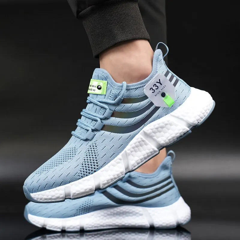 Mesh veterschoenen voor heren