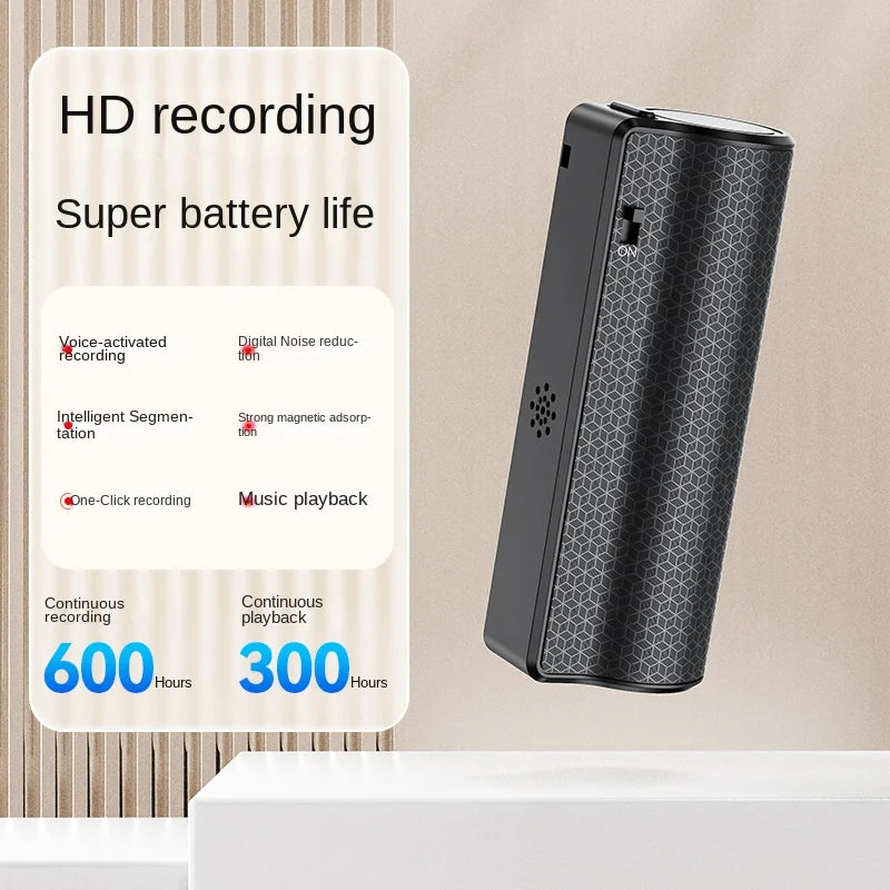 Voice Activated USB Recorder with 350H Recording & Magnetic Mount