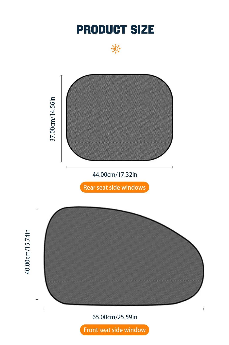 SEAMETAL 2Pcs Side Window Sun Shade for Car Mesh Curtains Sunmmer Sun Protection Window Screen Sunshade UV Blocker Anti-Glare