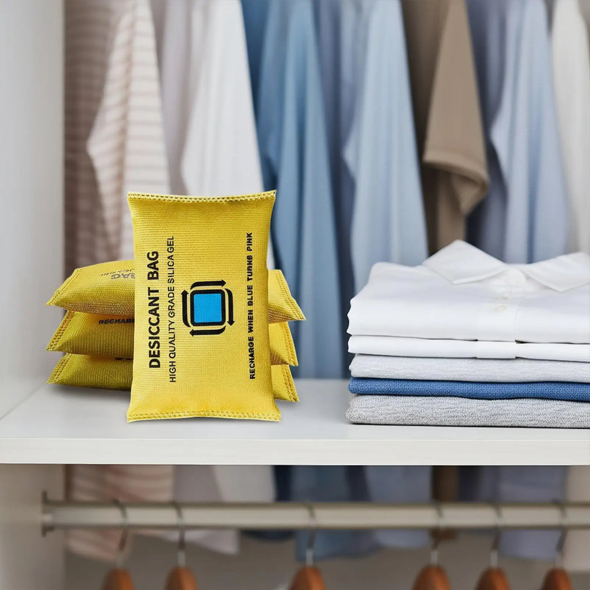 Reusable Moisture Absorber Bags for Closets and Cars