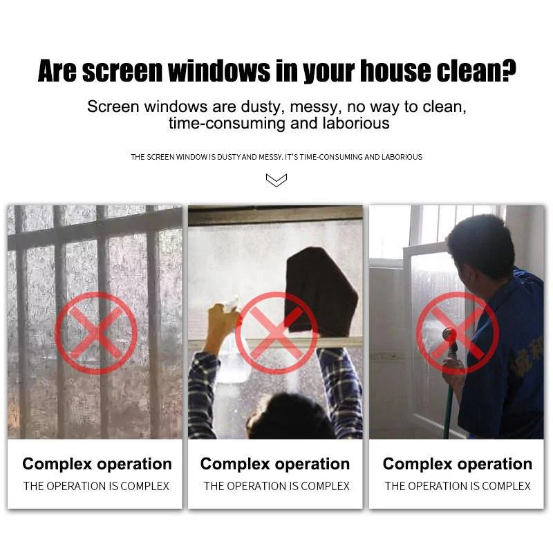 Handheld Window Screen Cleaning Brush