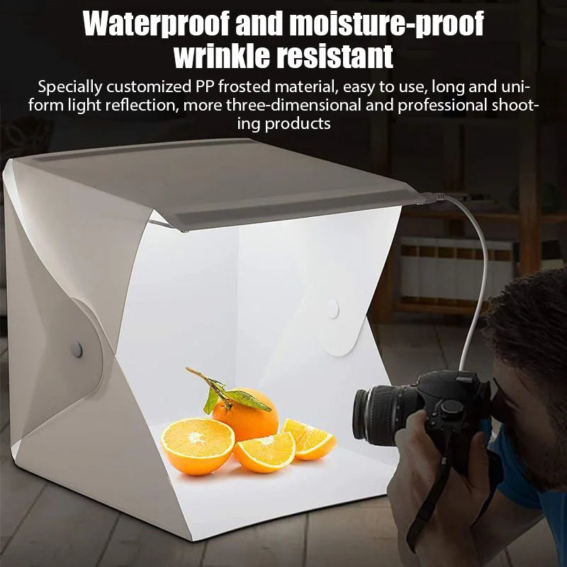 Mini LED Photo Light Box with Six Backdrops