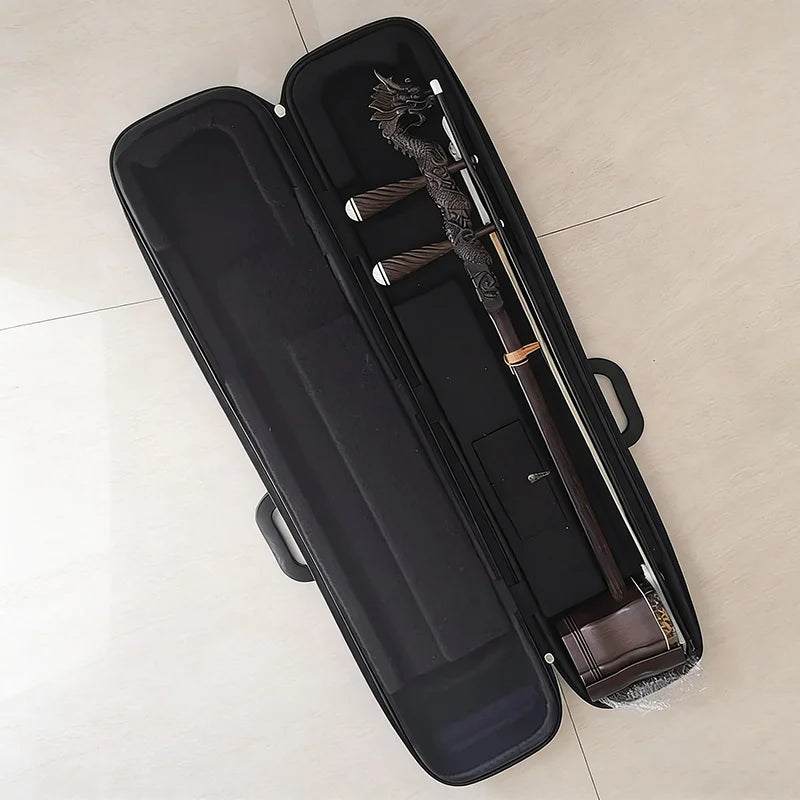 Erhu drewniane z detalem smoka na głowie