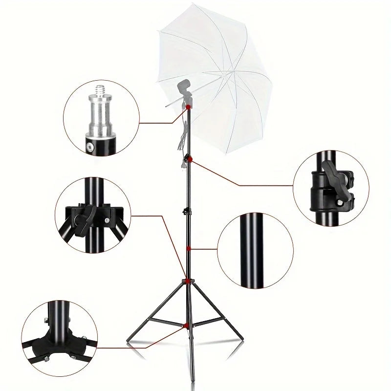 Aluminium Photography Light Stand, 1.6 m or 2.1 m