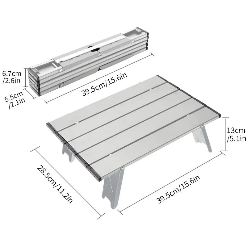 Lightweight Roll-Up Folding Outdoor Table for Camping and Picnic