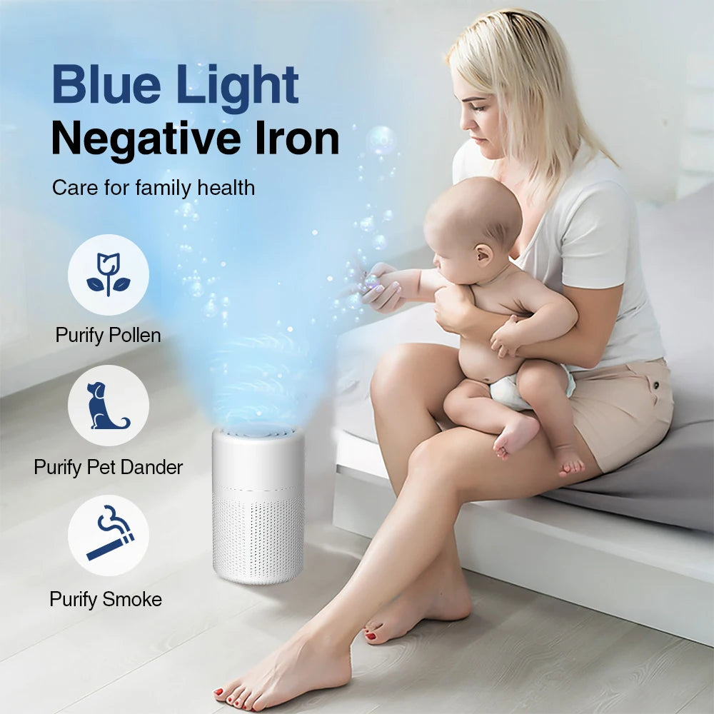 Purificator de aer compact cu HEPA și carbon, 5 W
