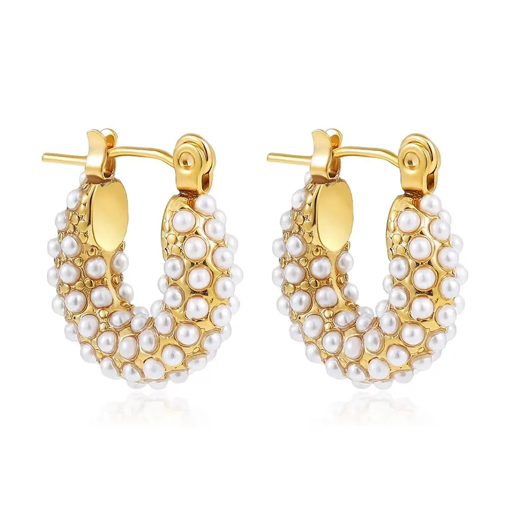 Zircon Circle Huggie Hoop Earrings for Women