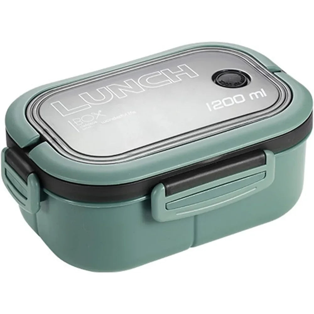 Blue Bento Lunch Container, Pictured Design