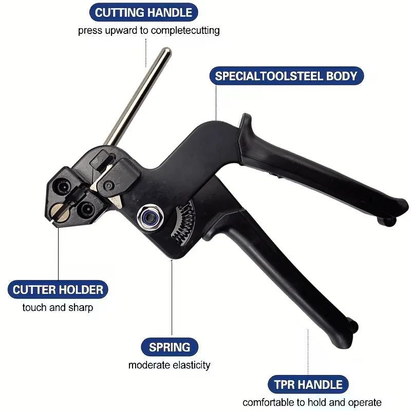 Stainless-Steel Cable Tie Tensioning and Cutting Tool