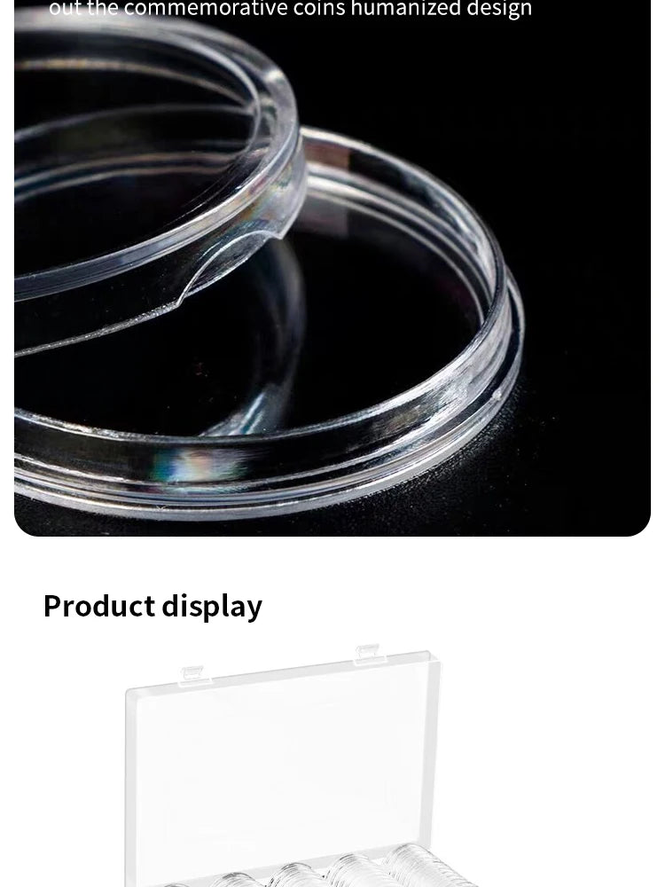 Coin Capsules Round Plastic Coin Collection Box Coin Storage Box Coin Protection Box Christmas, Halloween, Thanksgiving Gift