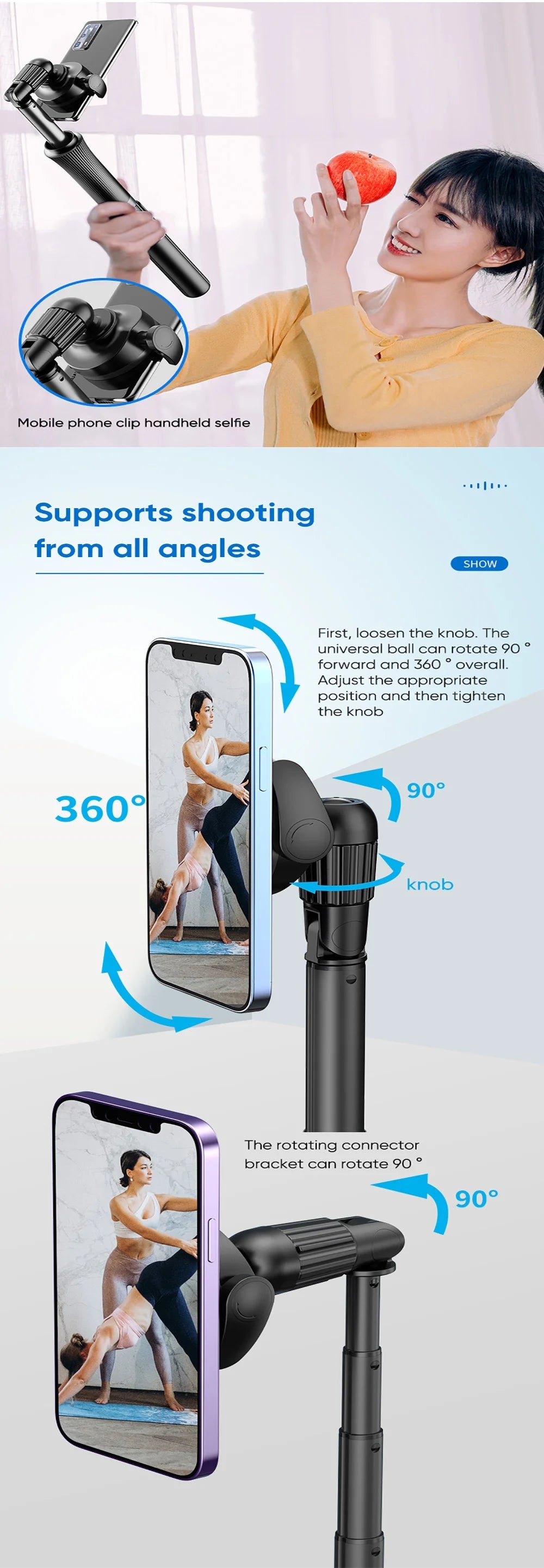 2025 Magnetic Selfie Stick Phone Tripod w Remote Extend Cell Phone Tripod Stand For MagSafe iPhone 15 14 13 12 XIAOMI SAMSUNG 