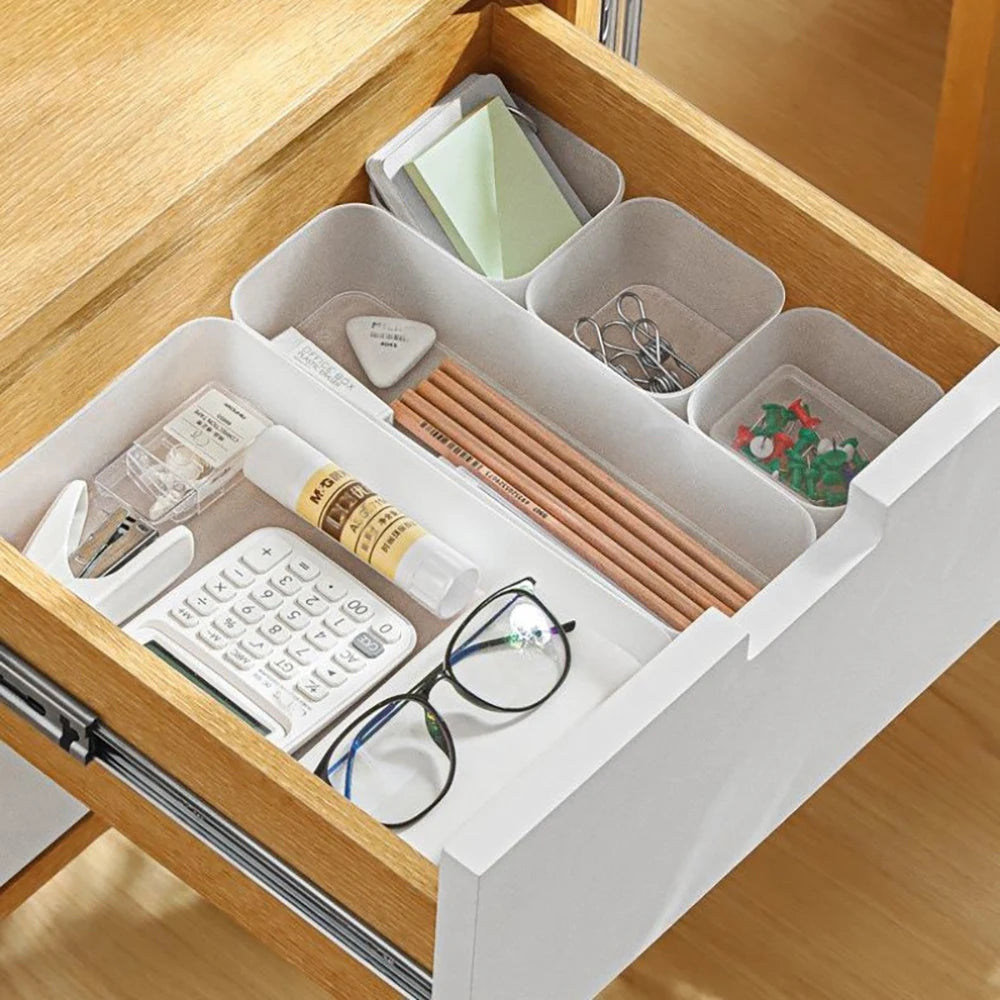 Zestaw 5-częściowych pudełek do przechowywania w szufladzie biurka