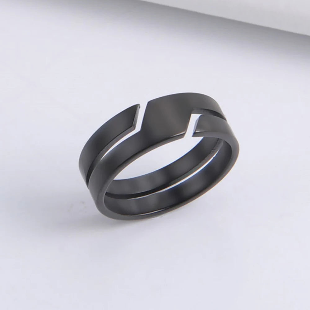 Skyrim Stainless Steel Ring for Men Women Black Minimalist Casual Finger Rings 2025 Couple Jewelry Wedding Gift for Lover 