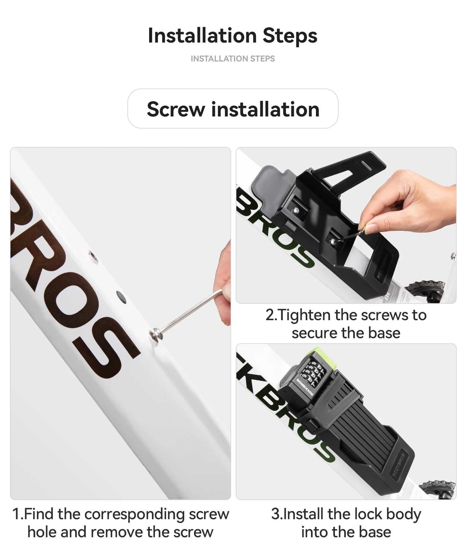 Folding Bike Combination Lock with Alloy Steel Body